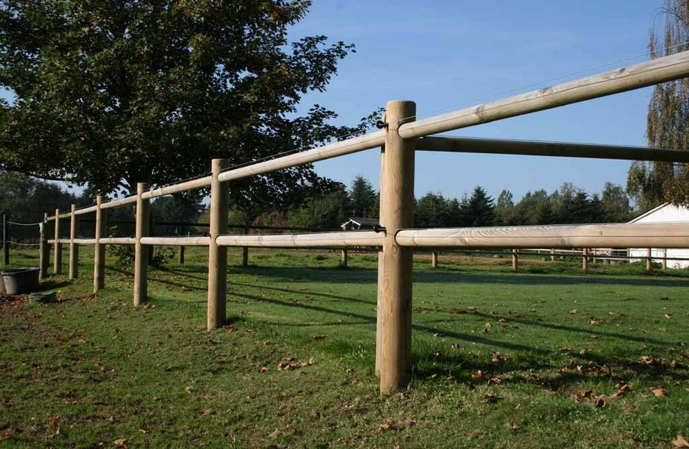 40m Koppelzaun Holz, Reitplatzzaun Set