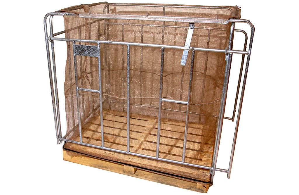 Sackhalter für Brennholz Netzsäcke für Paletten