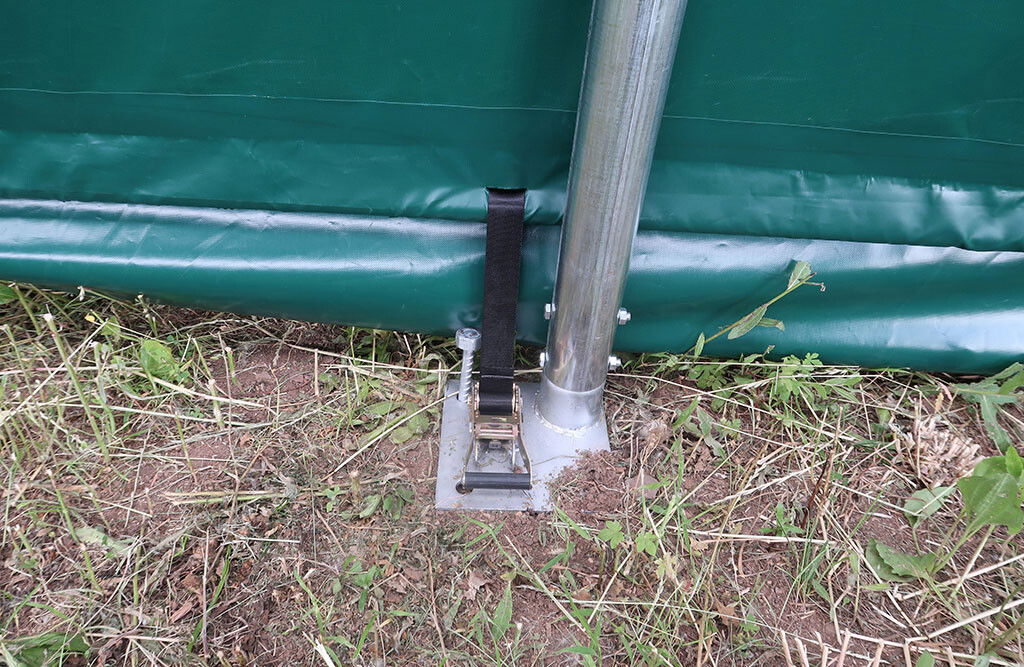 Rundbogenhalle 12 x 9,15 x 4,5m, PVC-Plane 610 g/m²