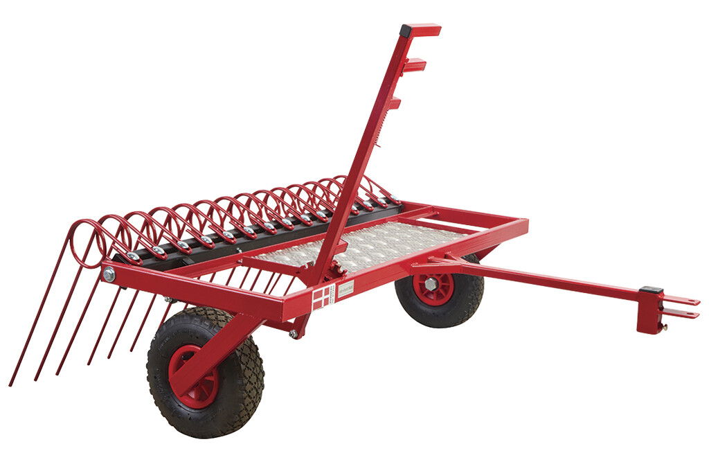 Rechen mit Höhenverstellung, für Rasentraktor, 115cm