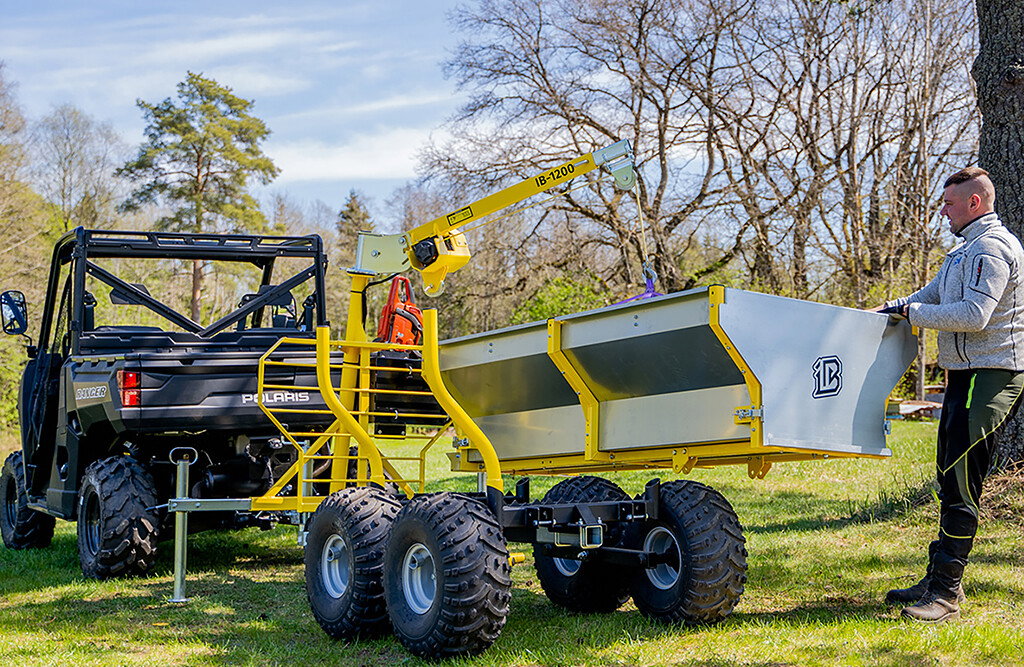 Rückewagen IB1200, mit Kugelkupplung, 1200 kg