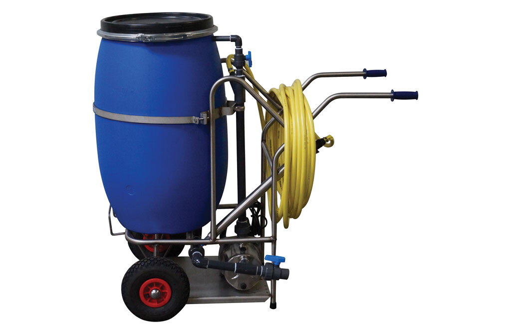 Spritzwagen 120L und 230V Pumpe, inkl. 16m Schlauch
