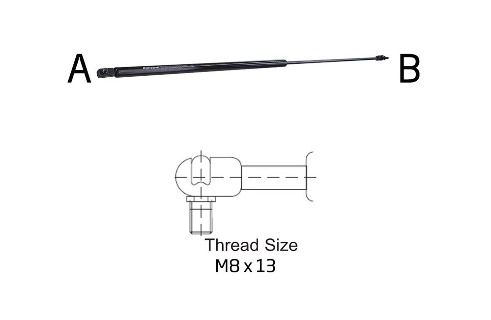 Gasdruckfeder 785mm für MF & Valmet Heckscheibe, 150N