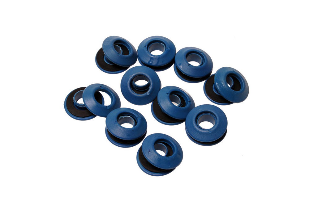 10x Ösen Kunststoff, Ösenset blau