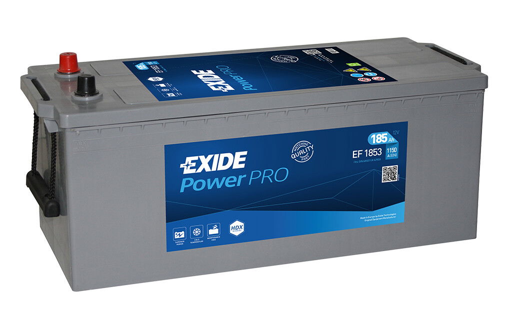 Exide Power PRO LKW-Batterie EF 1853, 12V 185Ah