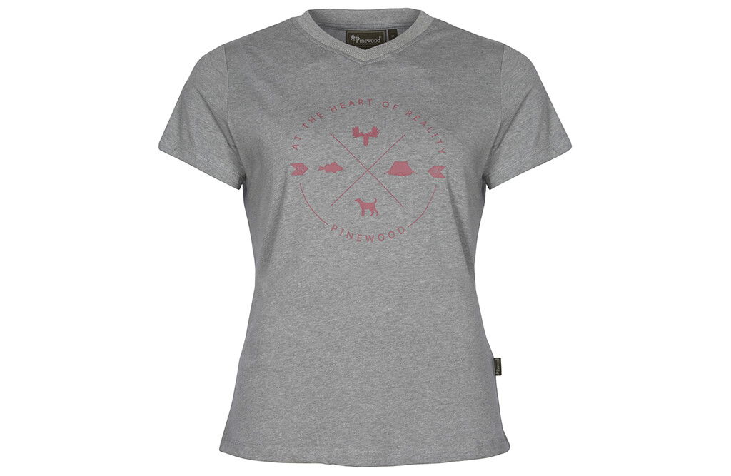 Pinewood-T-Shirt, Frauen, hellgrau, Finnveden Trail