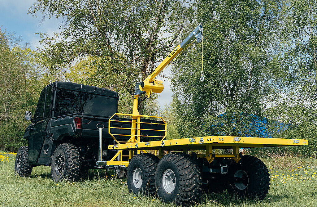 Kran für Rückewagen IB1200, 300kg Traglast