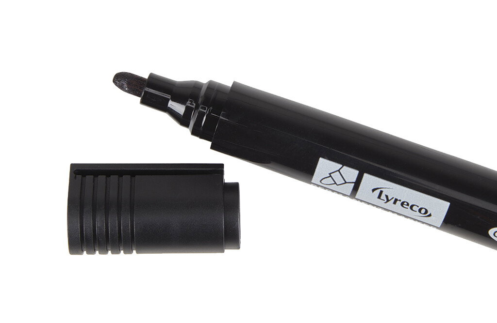 Textmarker mit rundem Spitz. Rot