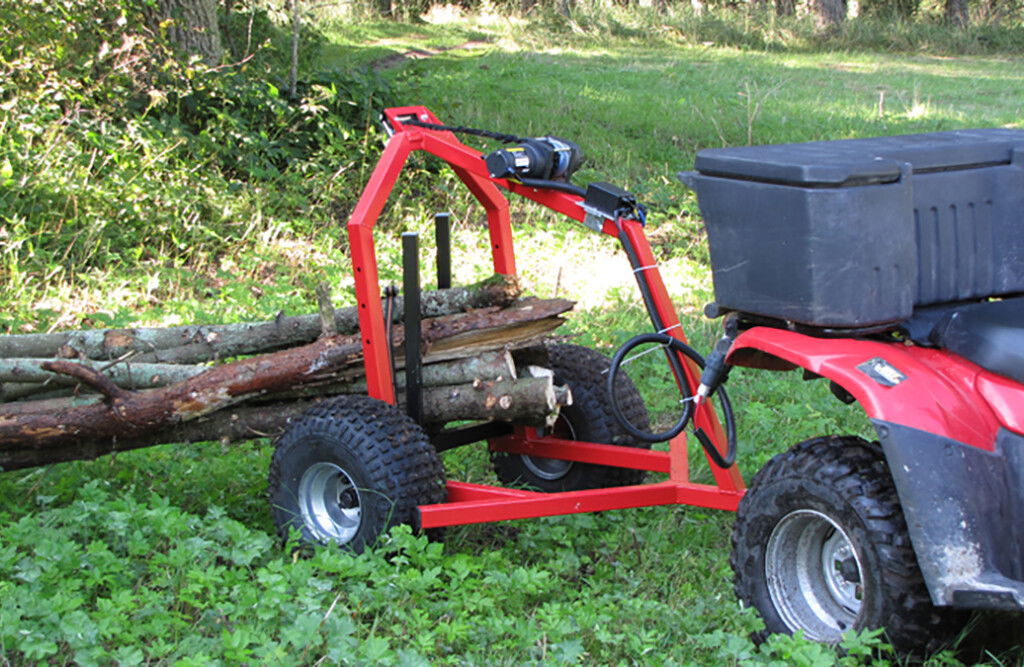 Baumstamm-Transportanhänger, für Rasentraktor & Quad, 500kg