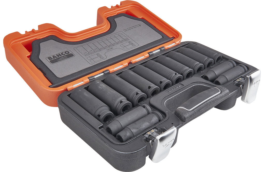 BAHCO DD/S14 Kraftsteckschlüssel-Satz 14-teilig 1/2" lang