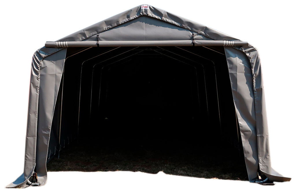 Zeltgarage 8 x 3,66 x 2,72 m, Garagenzelt mit PVC-Plane