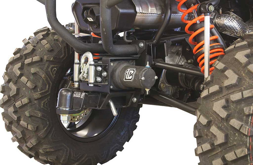 Elektrische Windenhalterung für Polaris Sportsman und Scrambler 1000