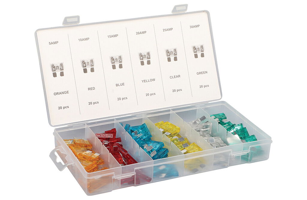 120x Sicherungen in 6x verschiedenen Größen