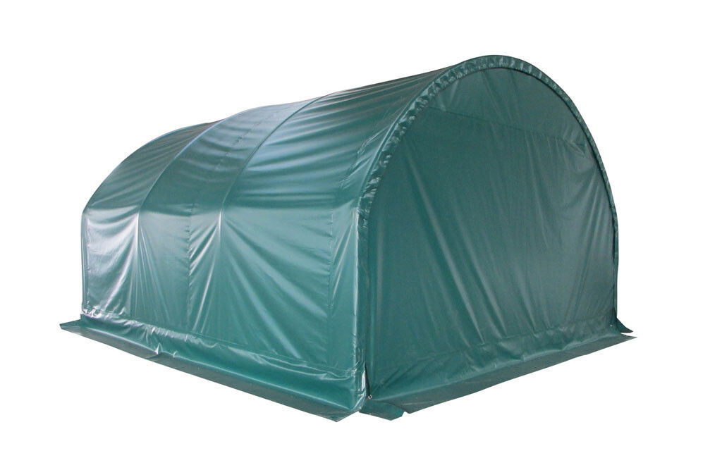 Weidezelt 6x6x3,7m, Weideunterstand mit PVC-Plane, offene Front