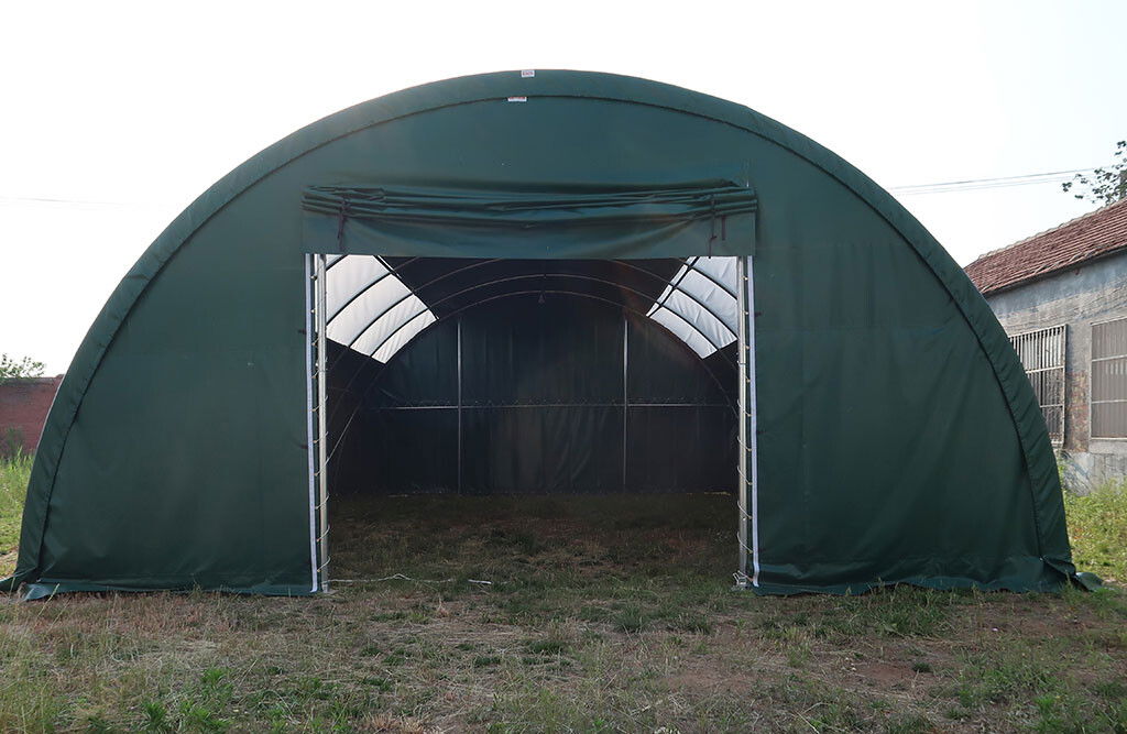 Rundbogenhalle 12 x 9,15 x 4,5m, PVC-Plane 610 g/m²