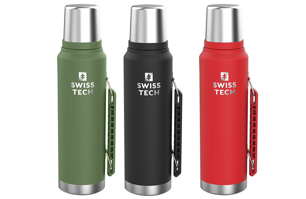 Swiss Tech Thermoskanne mit Becher 1182 ml