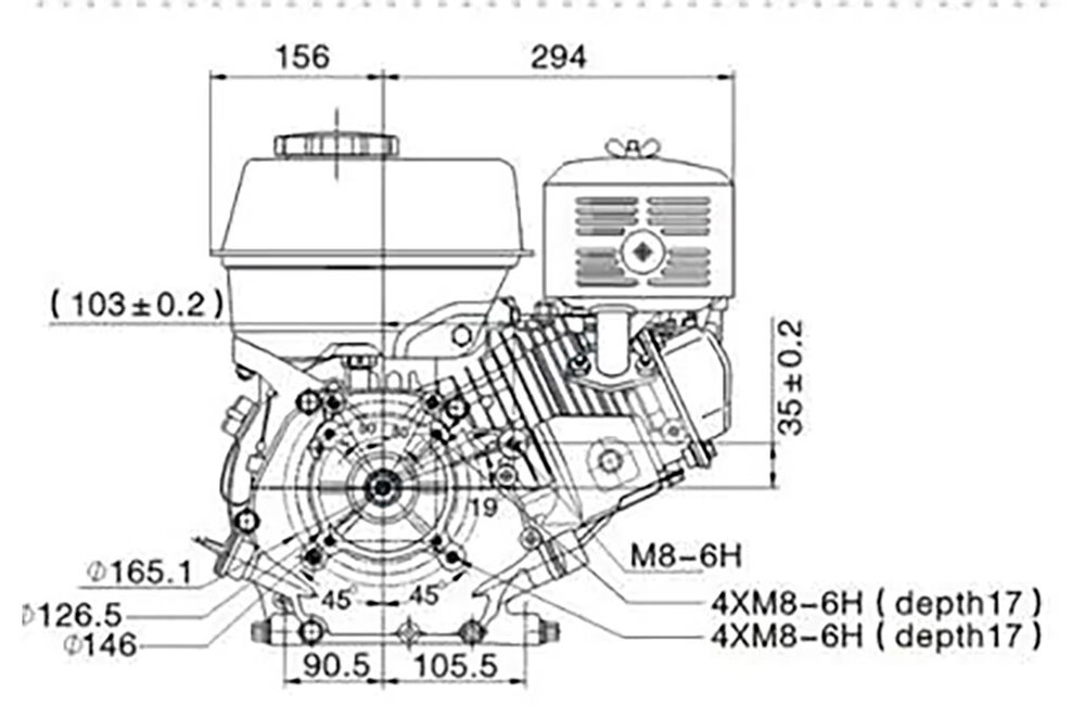 Benzinmotor G420FDI 15PS 407cm³ | Loncin 