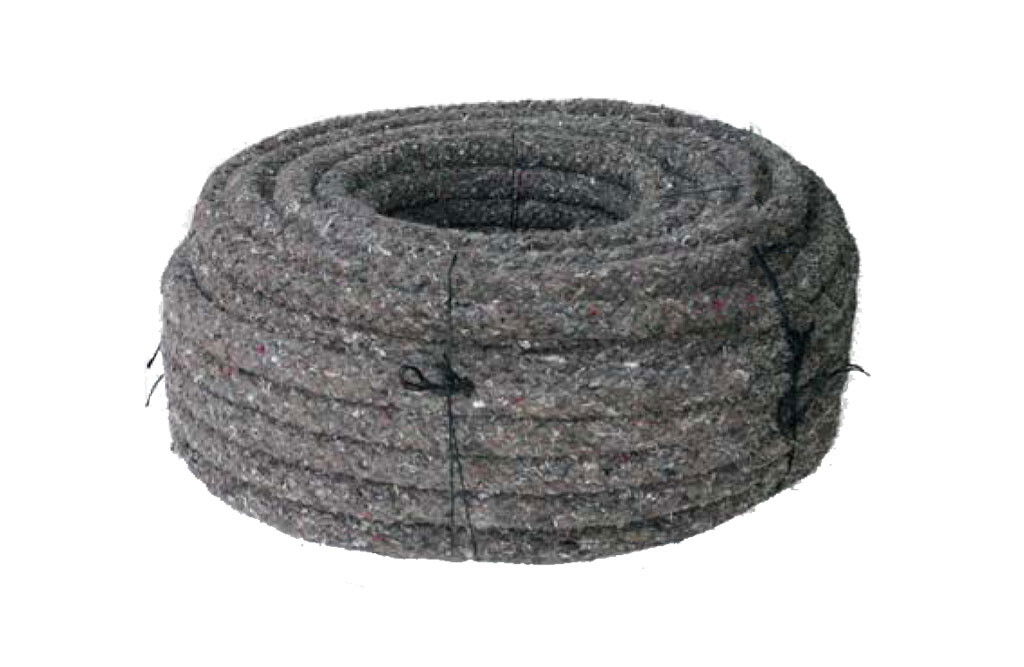 50m Drainagerohr Teppichfilter, geschlitzt, inkl. Muffe, Maße wählbar