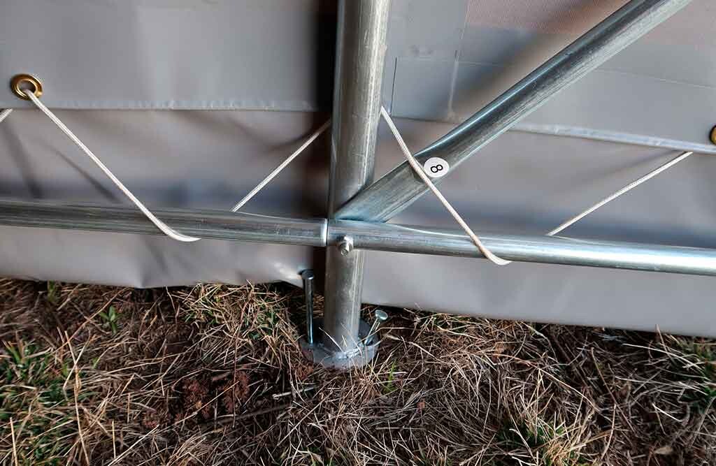 Zeltgarage 8 x 3,66 x 2,72 m, Garagenzelt mit PVC-Plane