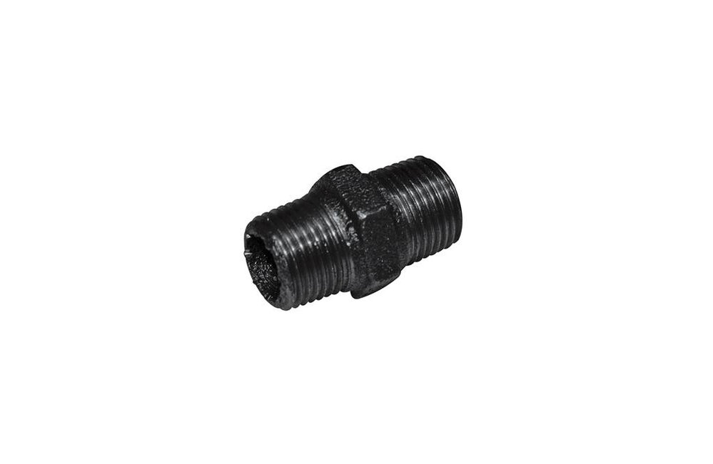 Schwarzer Doppelnippel, 1"