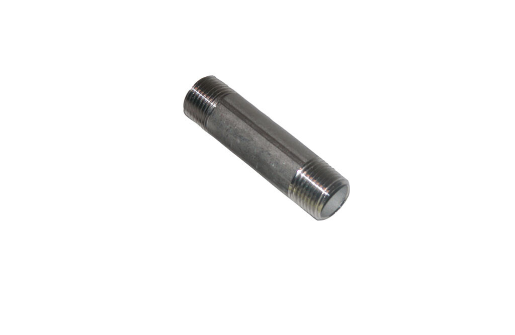 Nippelrohr aus Edelstahl, 1/4" - 10 cm