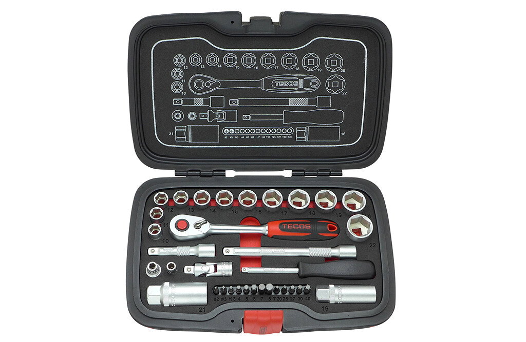 Tecos Steckschlüsselsatz, 3/8"