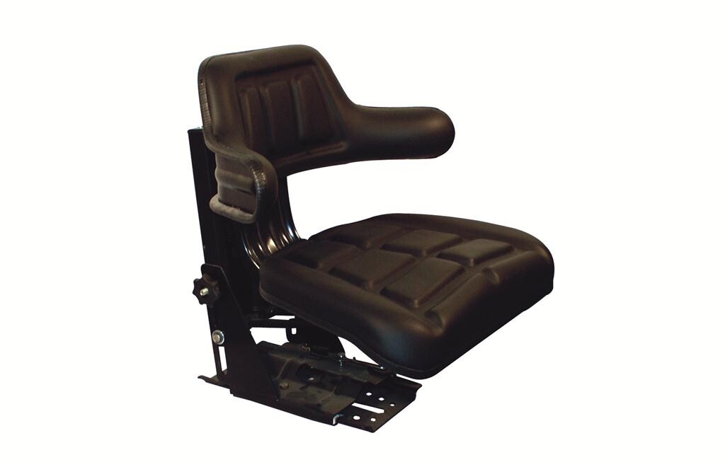 Traktorsitz aus schwarzem Kunstleder, verstellbar