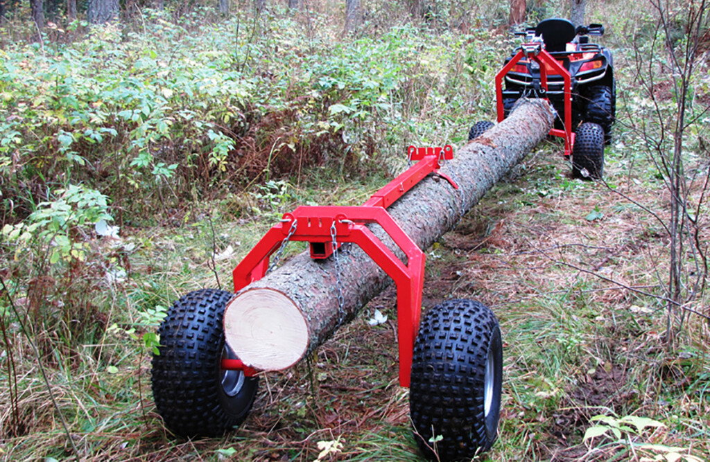 Baumstamm-Transportanhänger für Quad & ATV