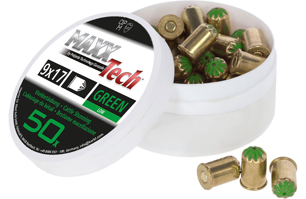 Schlachthofpatronen, 50 Stück - grün