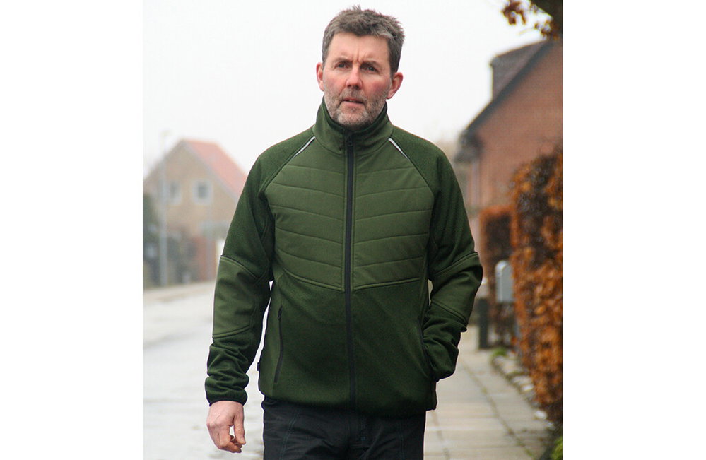 Lyngsøe Strickjacke mit Softshell grün Größe 5XL