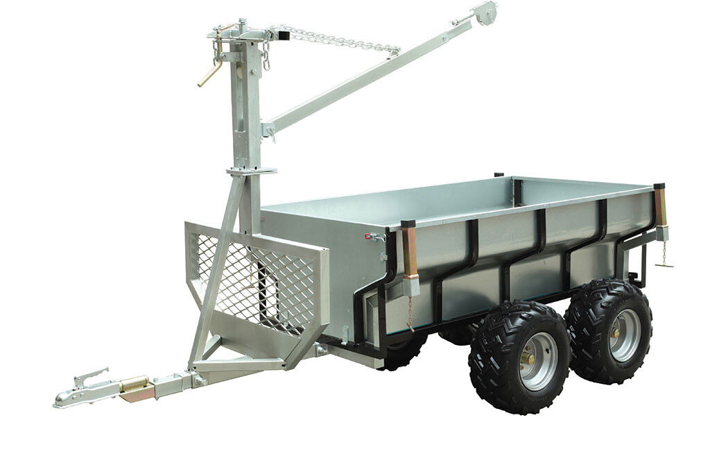 Forstanhänger mit Kran Ladefläche 200cm x120cm