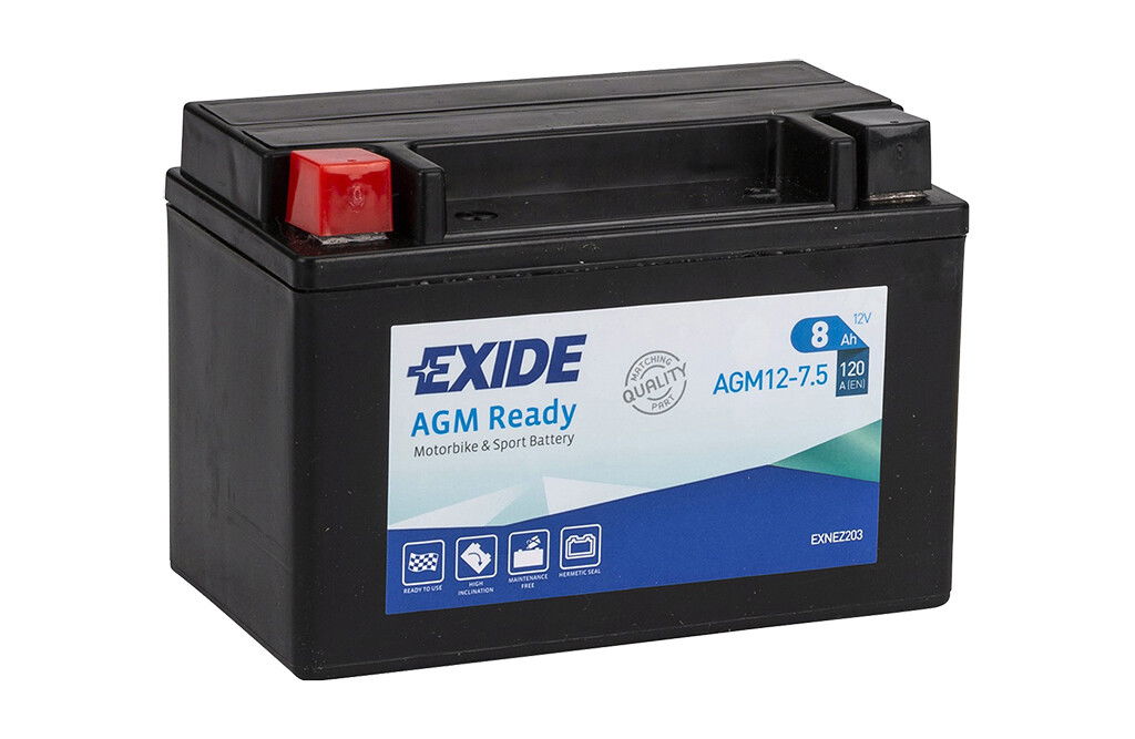 Exide AGM Ready AGM12-7,5, 8Ah, 12V, Quadbatterie