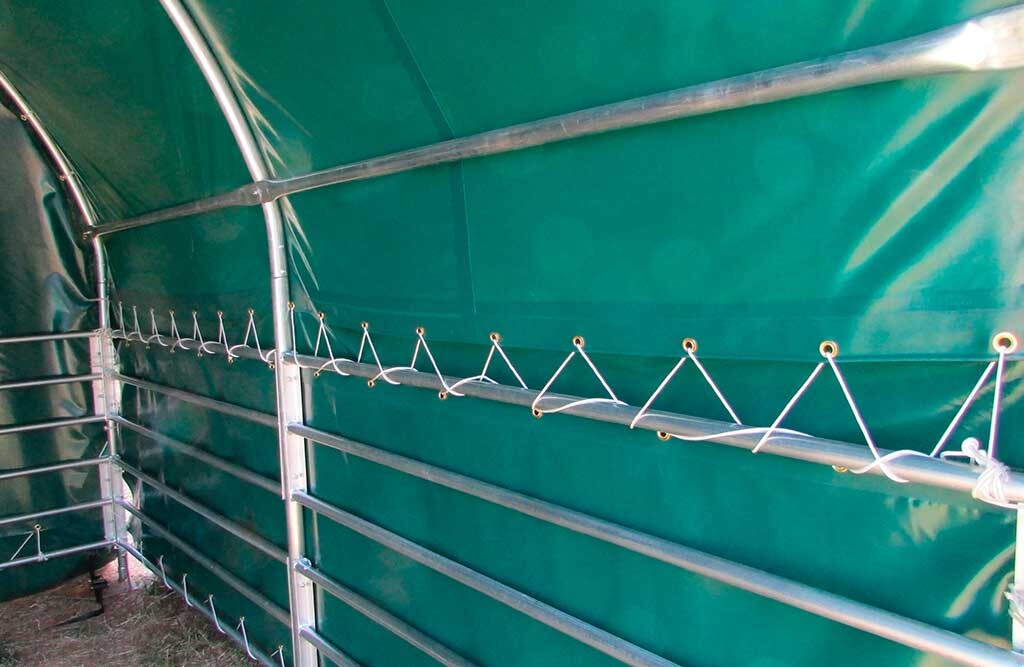 SET: Weidezelt 3x3x2,8m offene Seiten + PVC-Seitenplanen