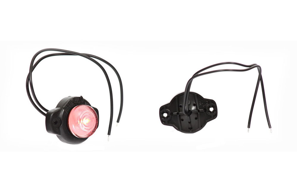 LED-Schlussleuchte Klarglas, 12/24V rot