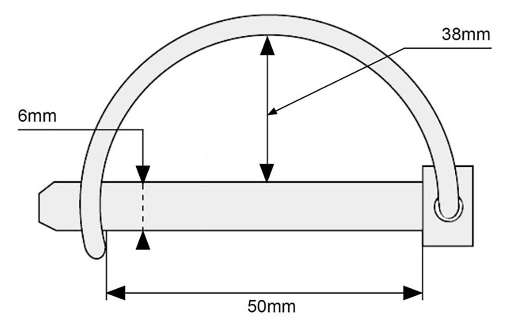 2x Sparex Bügelsplint 6 x 50 mm