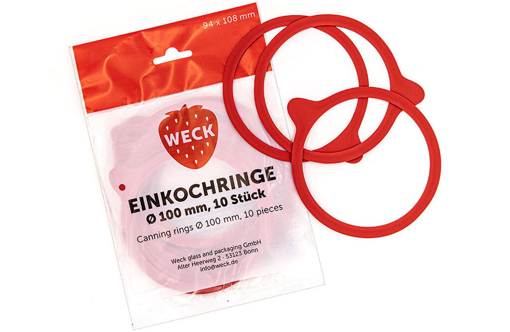 10x WECK Einkochringe Ø100 mm, 94 x 108 mm