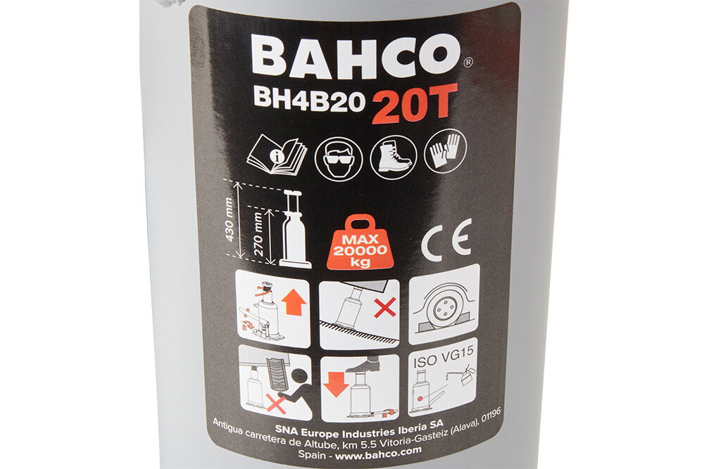 Bahco-Flaschenheber, 20 Tonnen