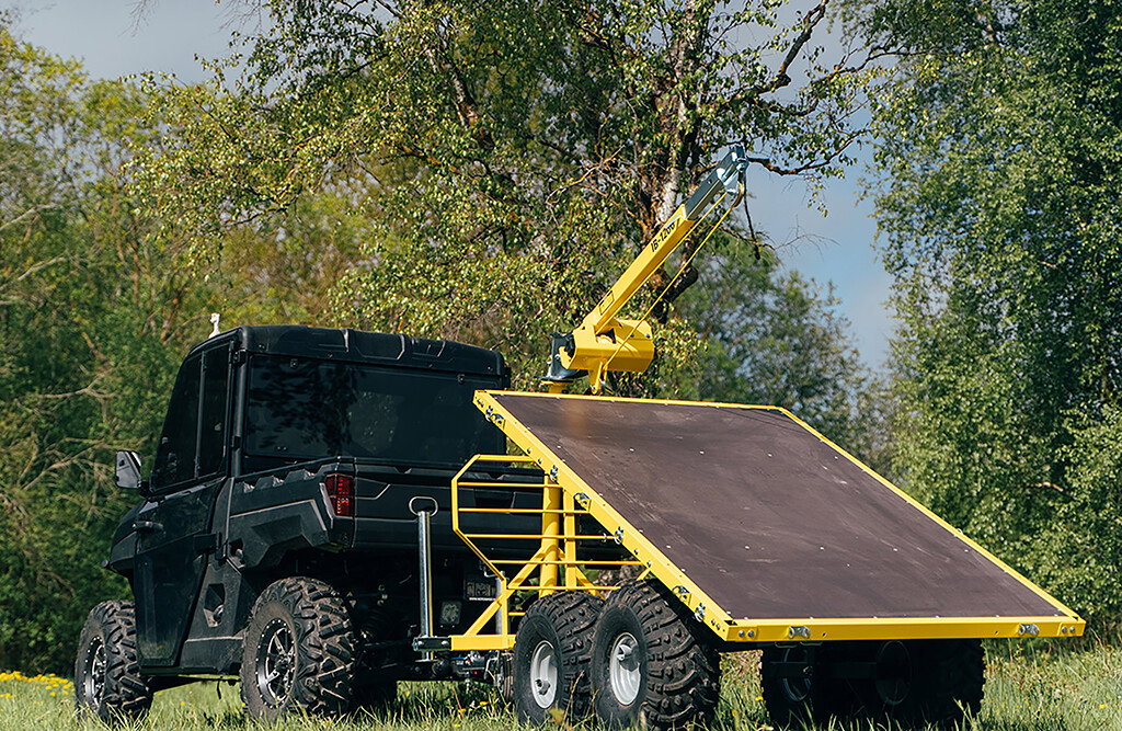 Kran für Rückewagen IB1200, 300kg Traglast