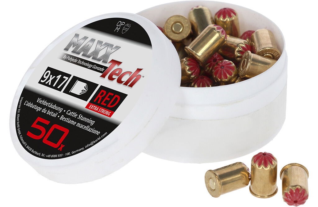 Schlachthofpatronen, 50 Stück - rot
