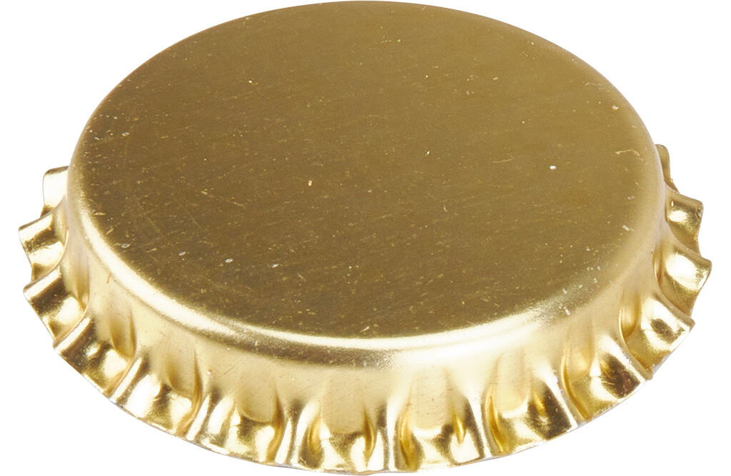 12x Kronkorken Ø 29mm, gold