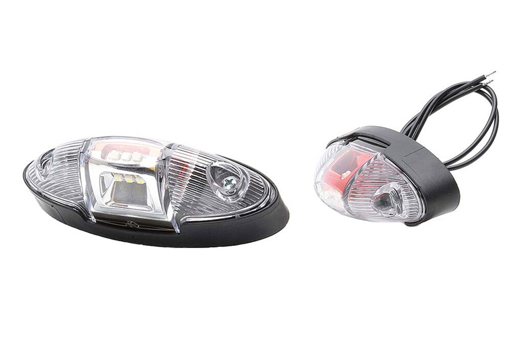 LED-Markierungsleuchte oval, 9xLED, 12V/24V, inkl. 36cm Kabel