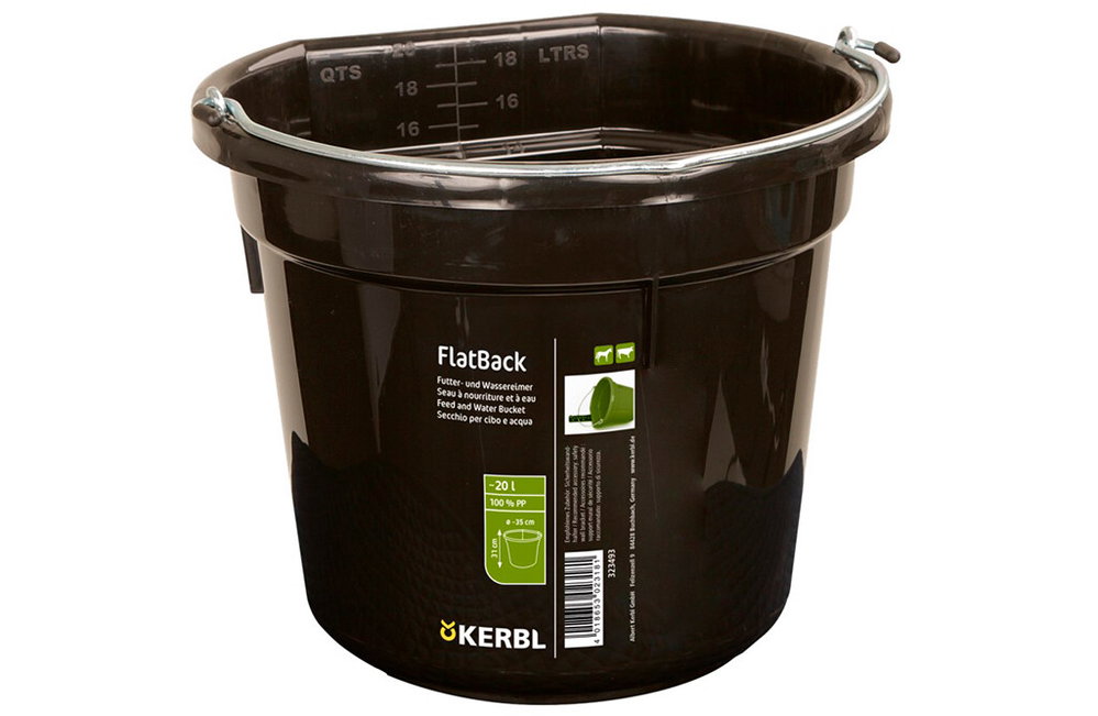 Futtereimer und Wassereimer FlatBack 20 Liter | KERBL