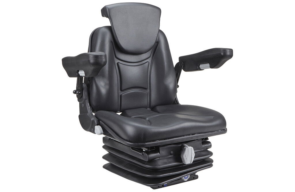 Traktorsitz mechanisch aus schwarzem Stoff