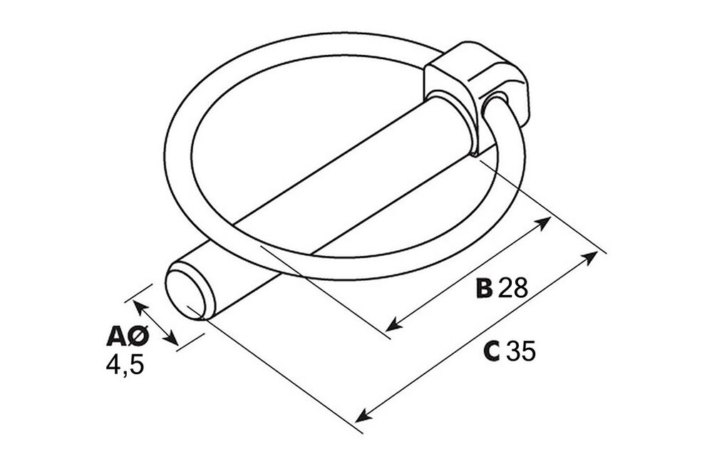 6x Sparex Ringsplinte 4,5 mm