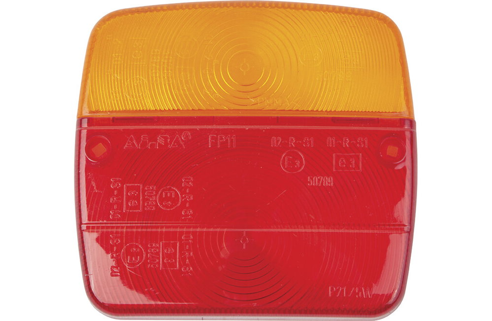 1x Glas für Rücklicht, orange rot 