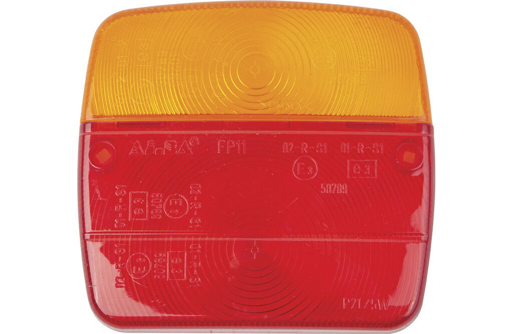 1x Glas für Rücklicht, orange rot 