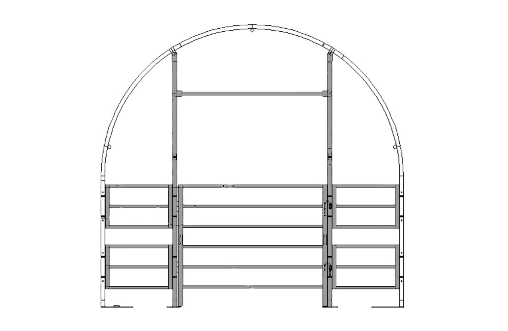 Frontpanel mit Tor für Weidezelt 3x3 m