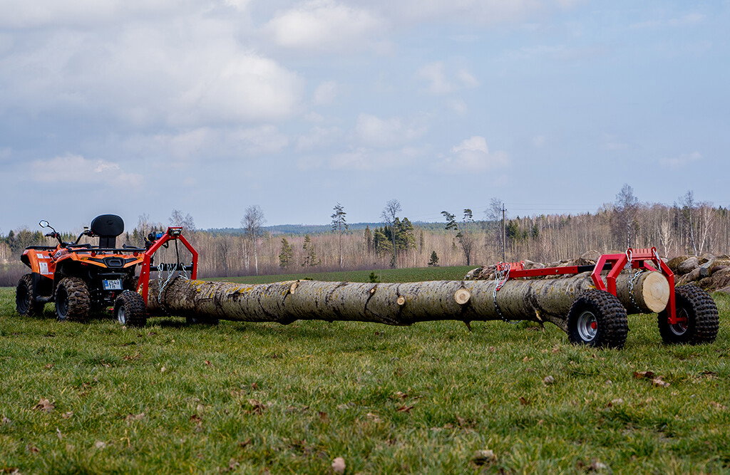 Baumstamm-Transportanhänger für Quad & ATV