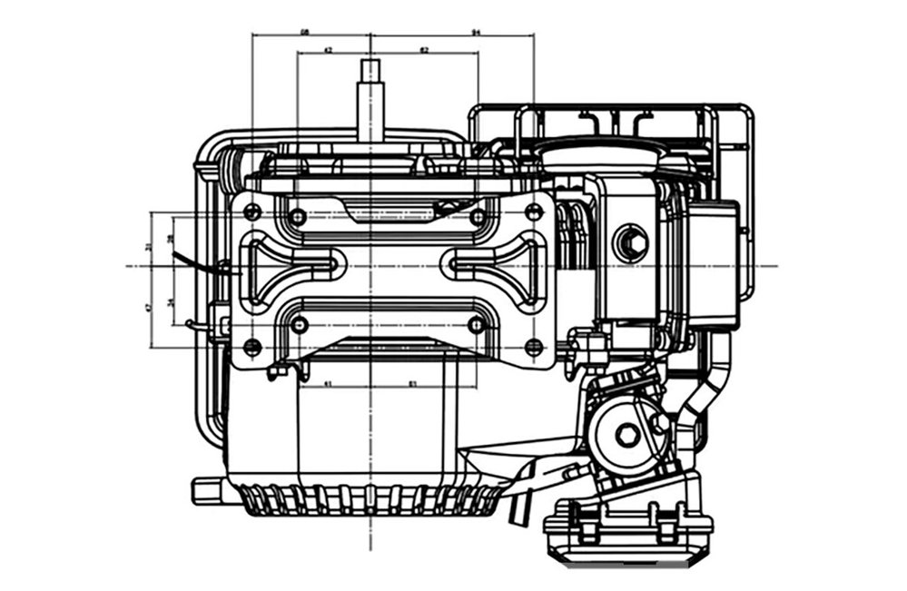 Benzinmotor LC148F-2 2,5PS 80cm³ | Loncin