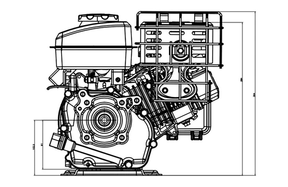 Benzinmotor LC154F 3PS 97cm³ | Loncin